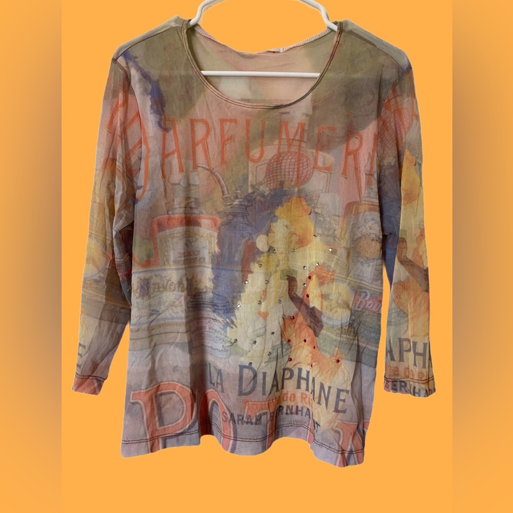 French Y2K mesh top
